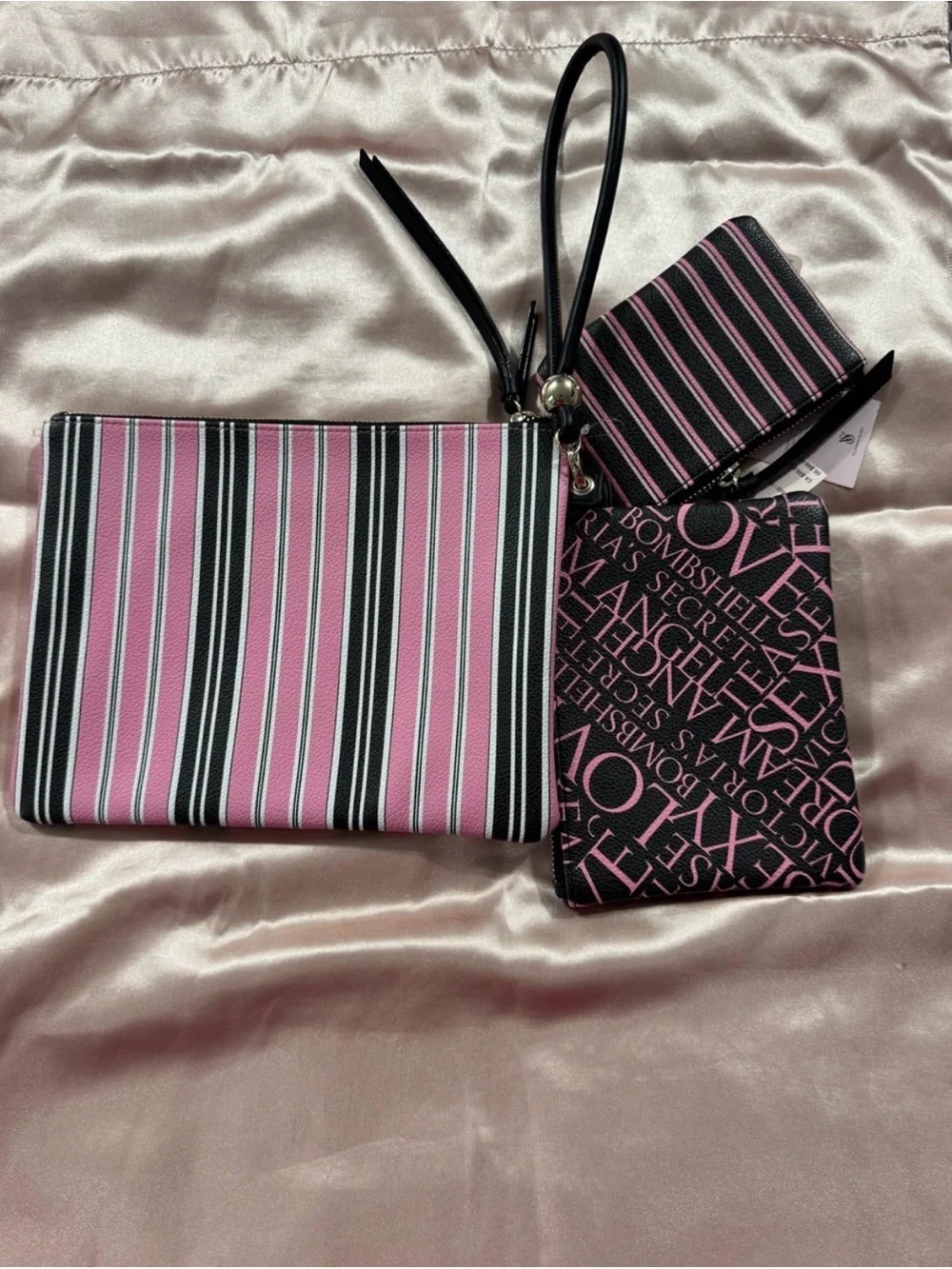 Victoria's Secret Wristlet Travel Pouch Trio